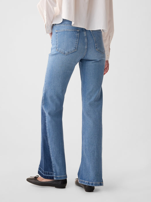 High Rise Patched '70s Flare Jeans