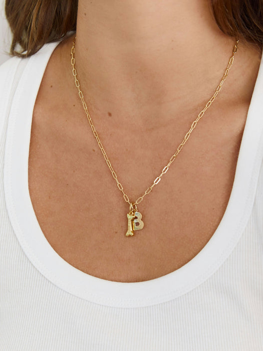 HART Dog Bone Initial Necklace