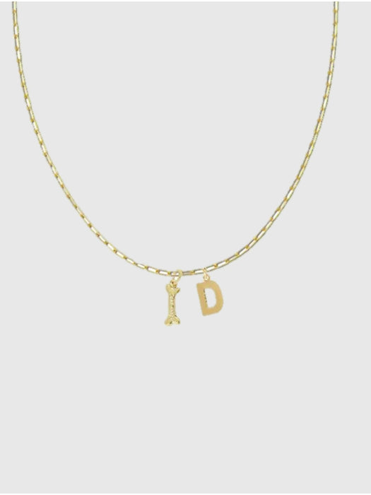 HART Dog Bone Initial Necklace