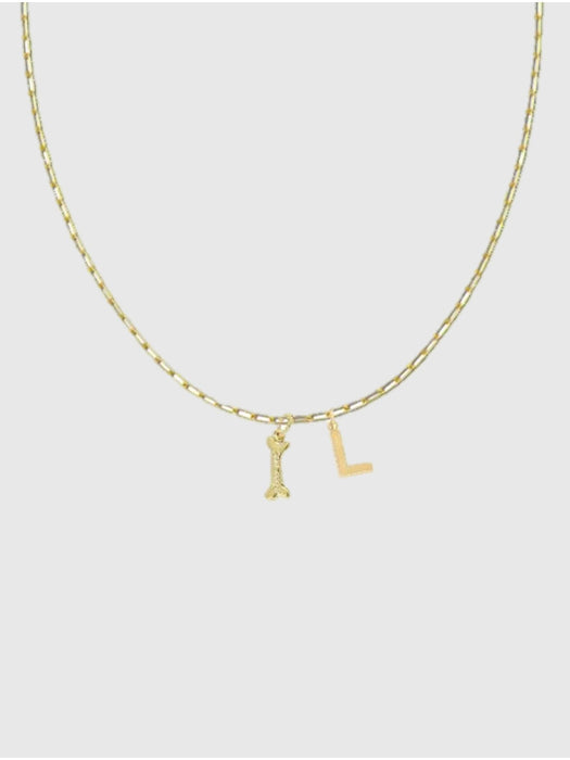 HART Dog Bone Initial Necklace