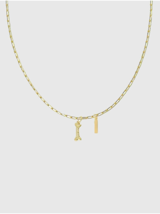 HART Dog Bone Initial Necklace