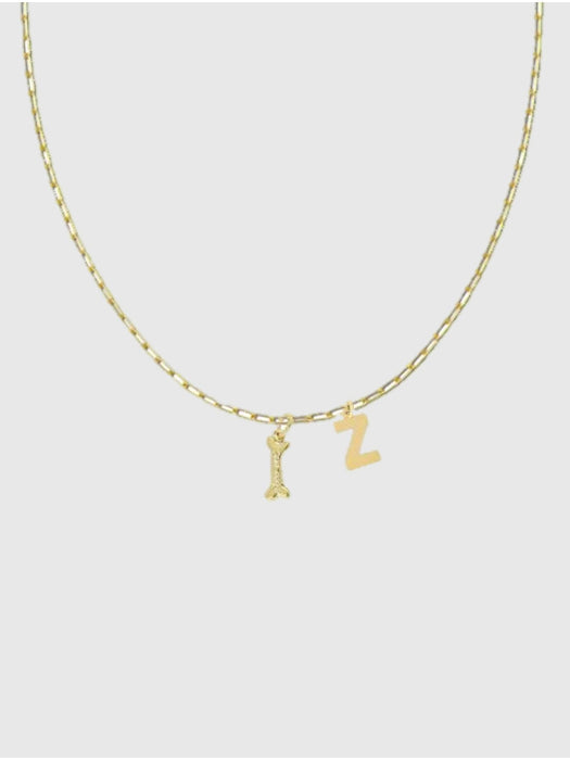 HART Dog Bone Initial Necklace