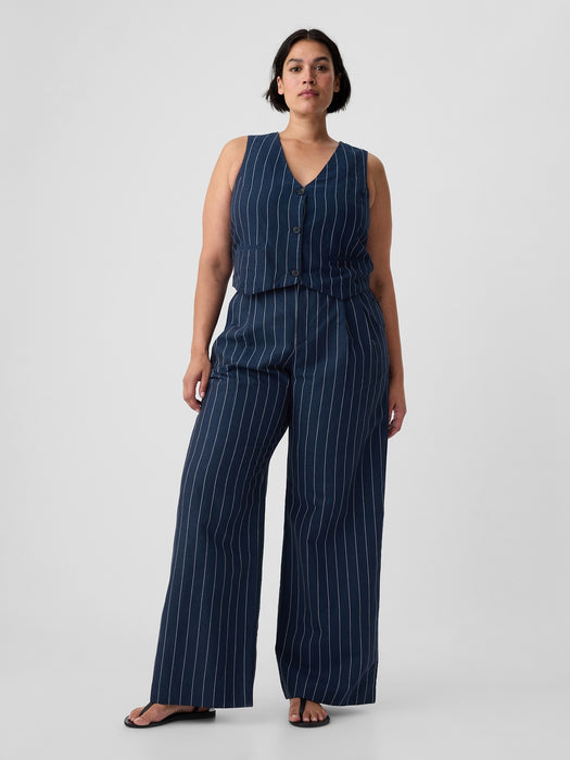 365 High Rise Linen-Cotton Trousers