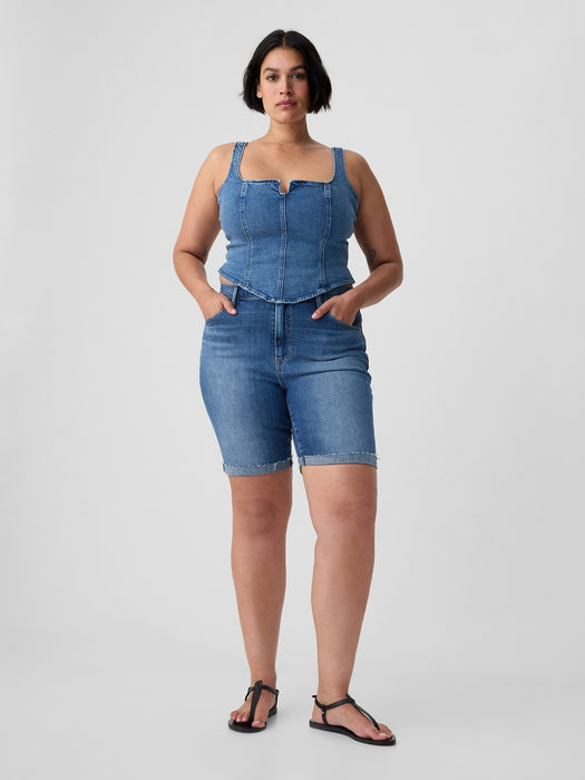 9" High Rise Bermuda Shorts