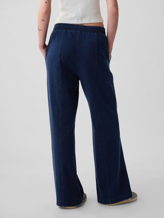 Seamed Wide-Leg Sweatpants