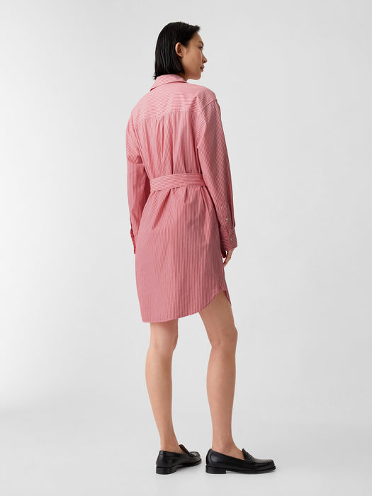 Organic Cotton Stripe Mini Shirtdress