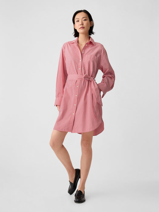 Organic Cotton Stripe Mini Shirtdress