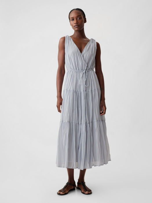 Pleated Tiered Maxi Dress