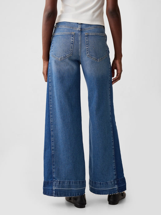 High Rise Stride Wide-Leg Jeans