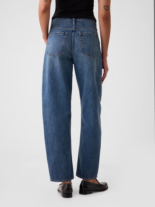 High Rise Barrel Jeans