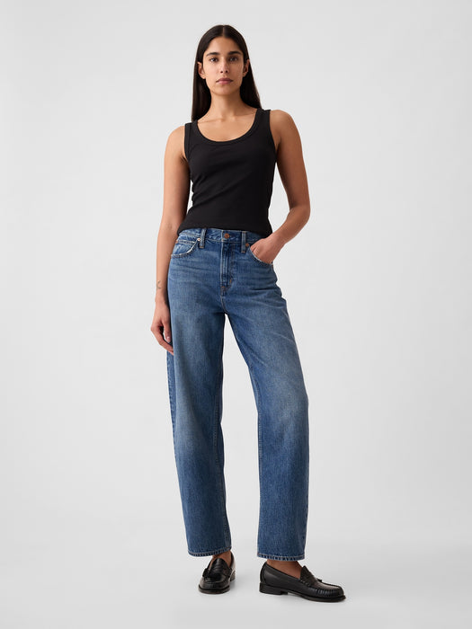 High Rise Barrel Jeans