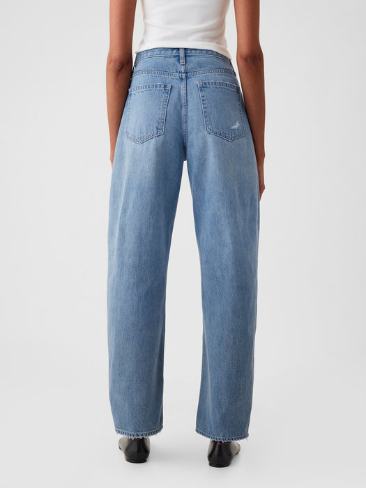 High Rise Barrel Jeans