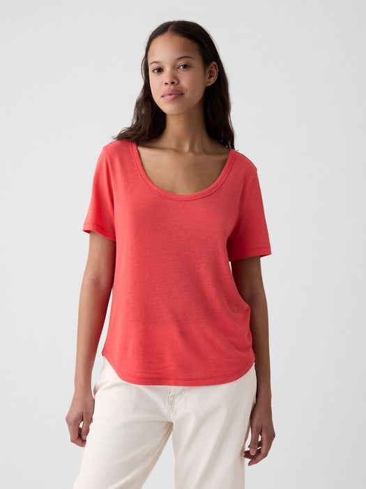 Linen-Blend T-Shirt