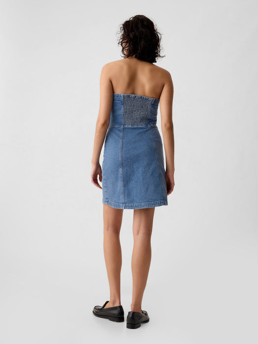 Strapless Denim Mini Dress