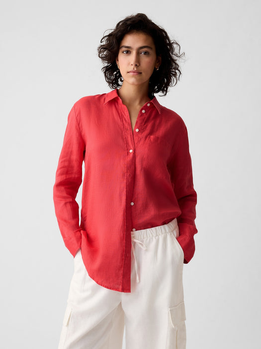 100% Linen Boyfriend Shirt