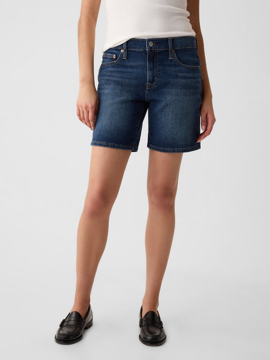 5" Mid Rise Denim Girlfriend Shorts