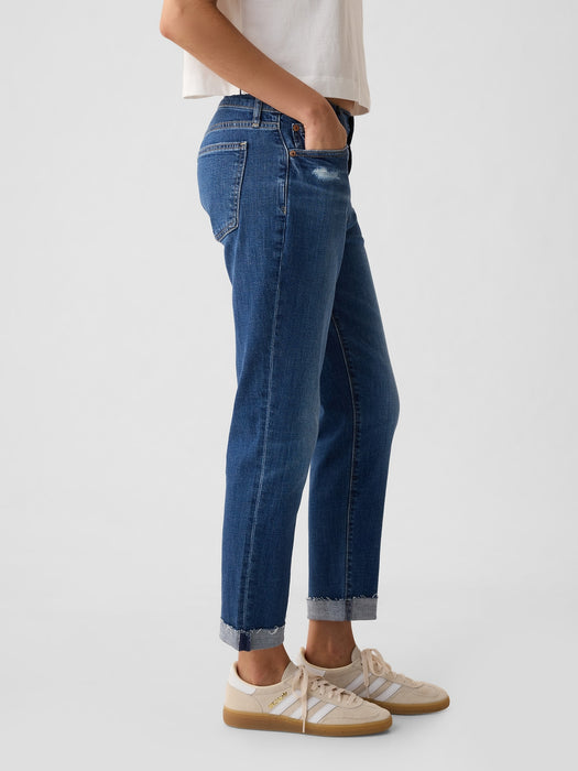 Mid Rise Girlfriend Jeans