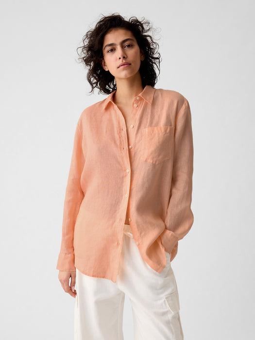 100% Linen Boyfriend Shirt