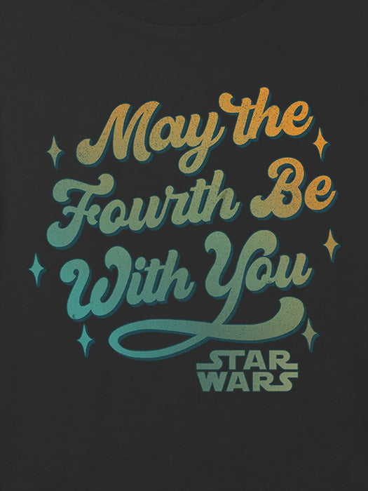 Kids Star Wars May The Fourth Be With You Graphic Boxy Crop Tee