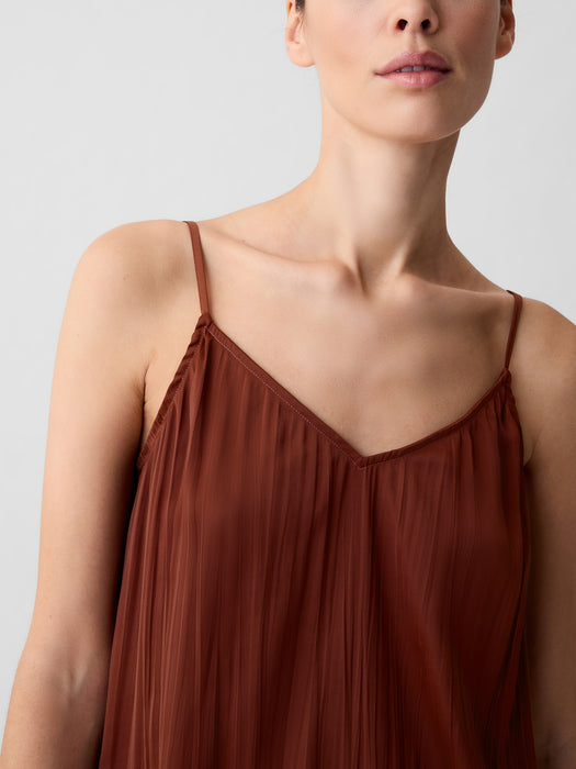 Pleated Satin Cami