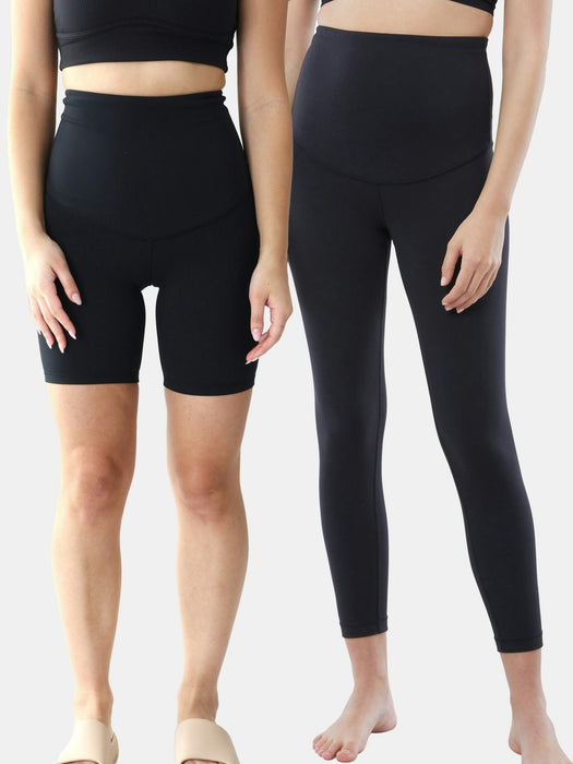 Ingrid and Isabel Postpartum Legging and Bike Short Two Pack