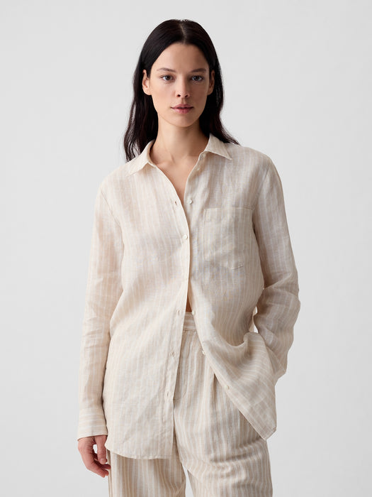 100% Linen Boyfriend Shirt