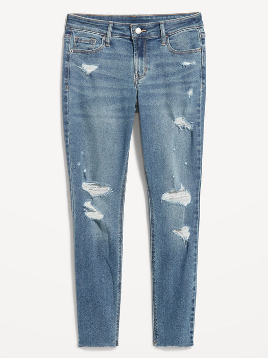 Mid-Rise Rockstar Super-Skinny Ankle Jeans