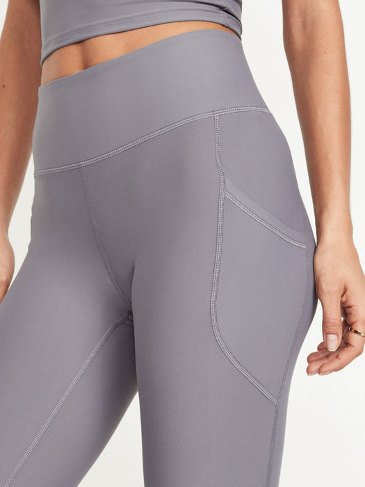 High-Waisted PowerSoft Crop Pocket Leggings