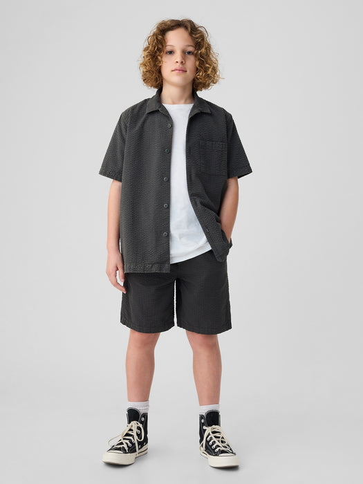 Kids Seersucker Easy Shorts