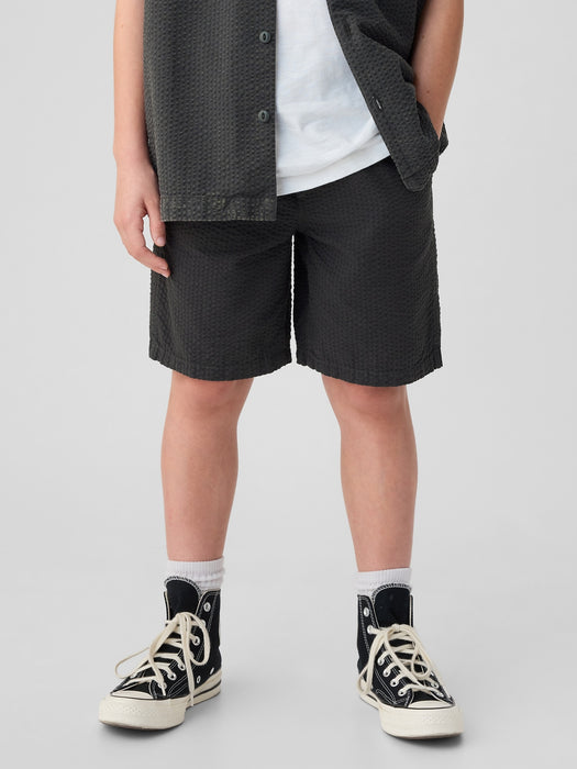 Kids Seersucker Easy Shorts