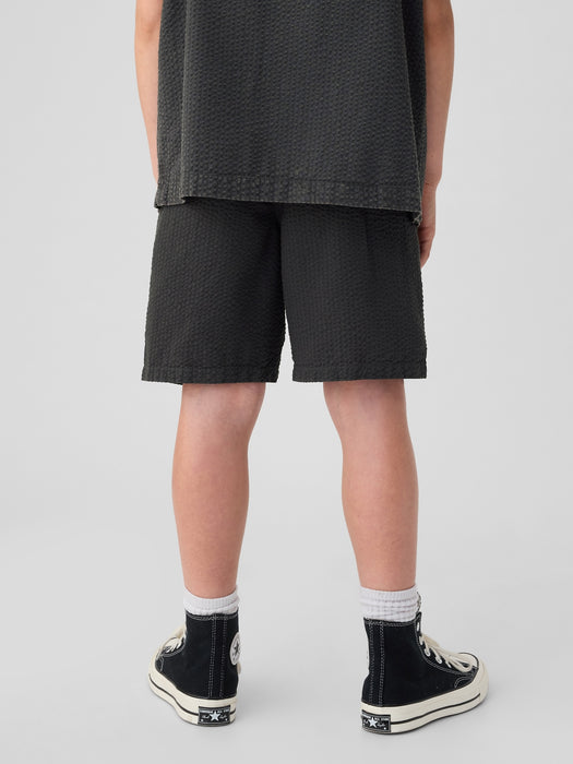 Kids Seersucker Easy Shorts