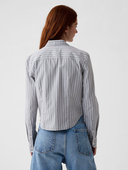 Organic Cotton Fitted Cropped Shirt