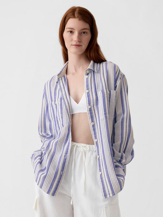 Crinkle Gauze Big Shirt