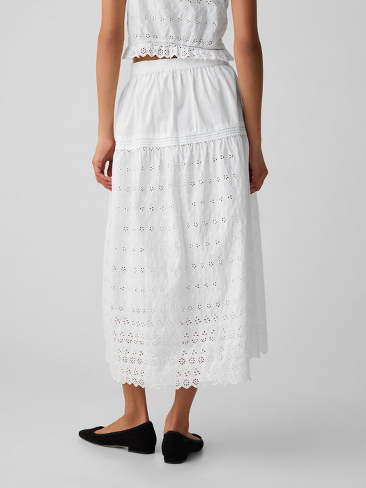 Gap &#215 DÔEN Eyelet Midi Skirt