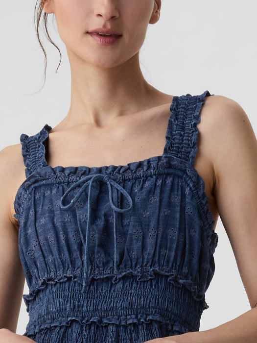 Gap &#215; DÔEN Eyelet Denim Midi Dress