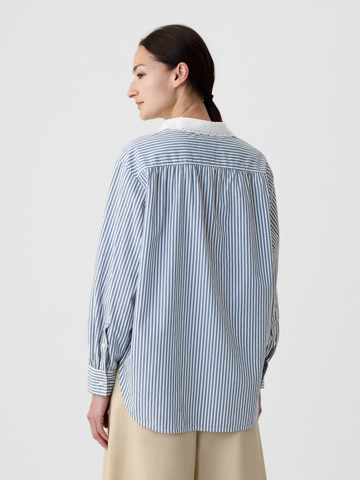 Gap &#215; DÔEN Organic Cotton Eyelet Big Shirt