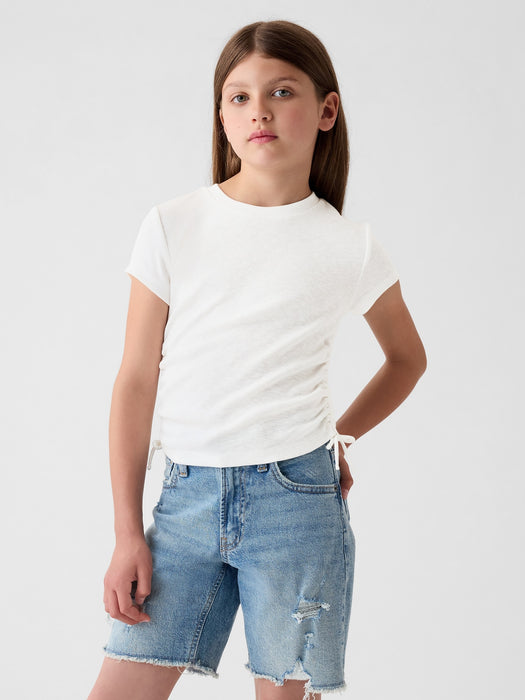 Kids Essential Rib Ruched T-Shirt