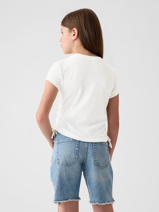 Kids Essential Rib Ruched T-Shirt