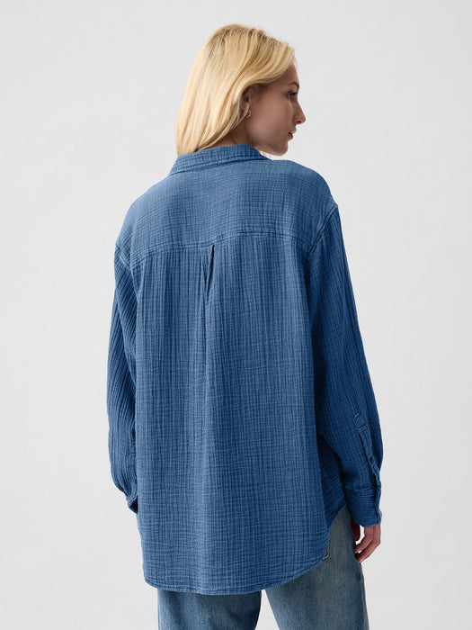 Crinkle Gauze Big Shirt