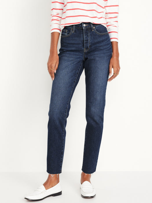 High-Waisted Button-Fly OG Straight Ankle Jeans