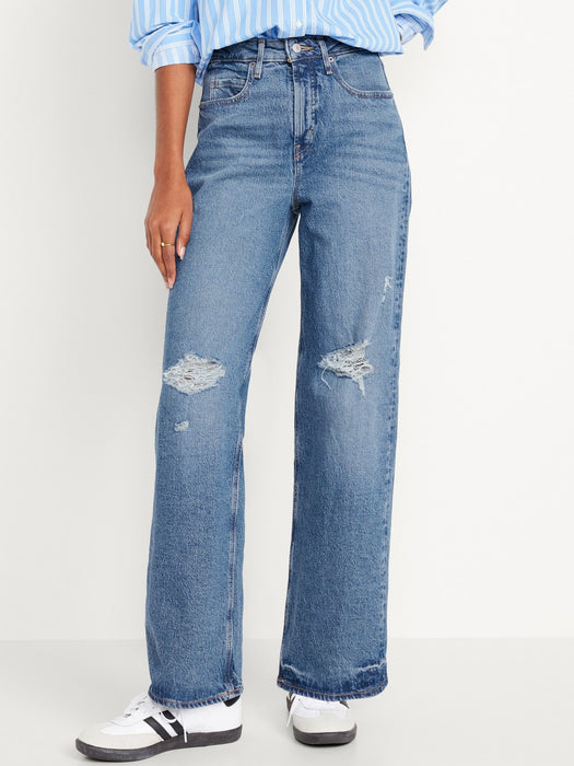 Extra High-Waisted Sky-Hi Wide-Leg Jeans