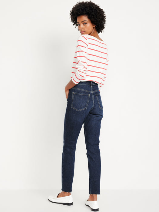 High-Waisted Button-Fly OG Straight Ankle Jeans