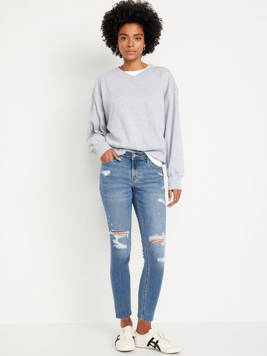 Mid-Rise Rockstar Super-Skinny Ankle Jeans