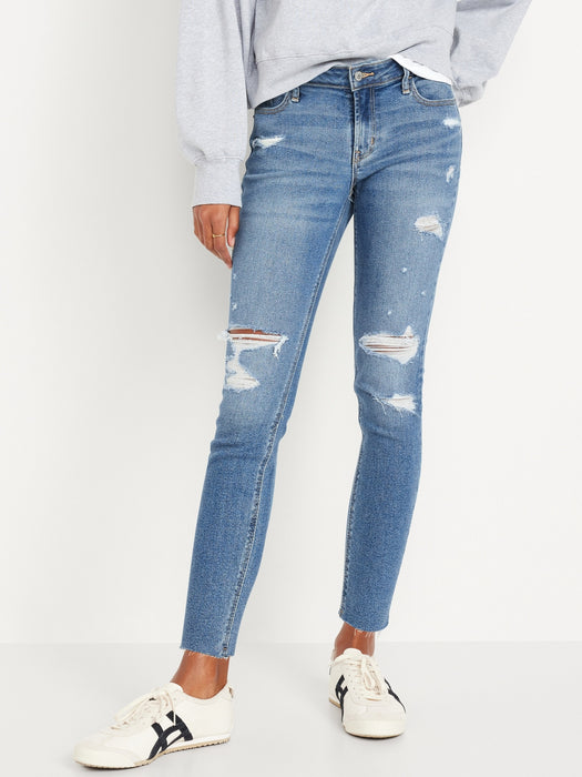 Mid-Rise Rockstar Super-Skinny Ankle Jeans