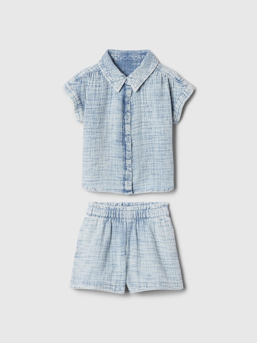 babyGap Crinkle Gauze Two-Piece Outfit Set