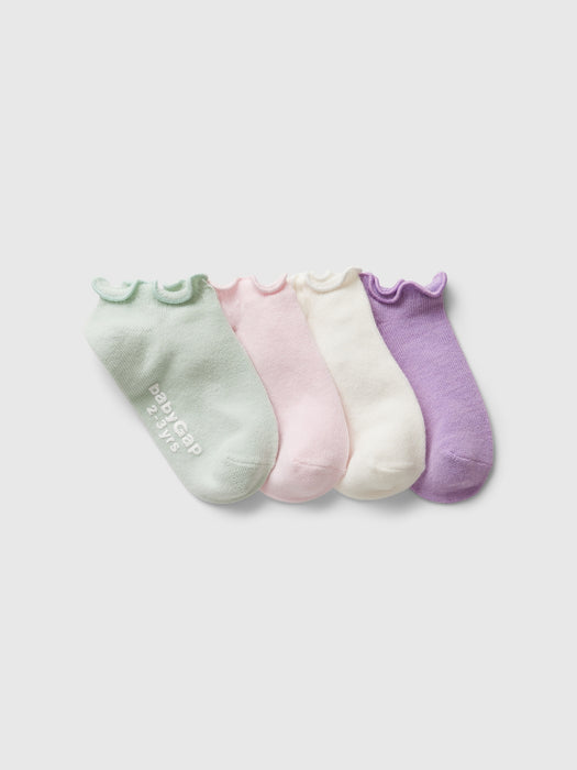 Toddler No-Show Socks (4-Pack)