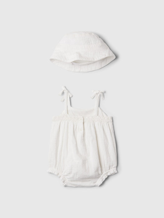 Baby Crinkle Gauze Bubble One-Piece