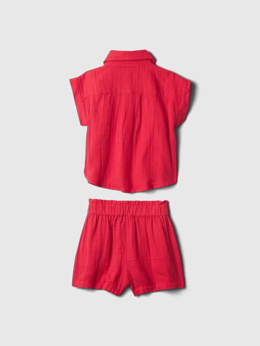 babyGap Crinkle Gauze Two-Piece Outfit Set