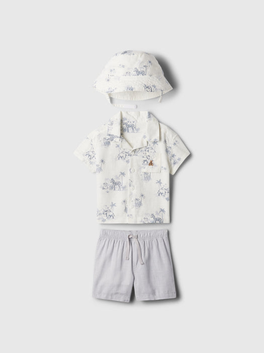 Baby Linen-Cotton Outfit Set