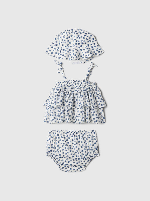 Baby Floral Ruffle Outfit Set